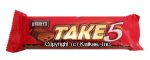 Hershey's Take 5 made with chocolate, pretzels, caramel, peanuts, and peanut butter Center Front Picture